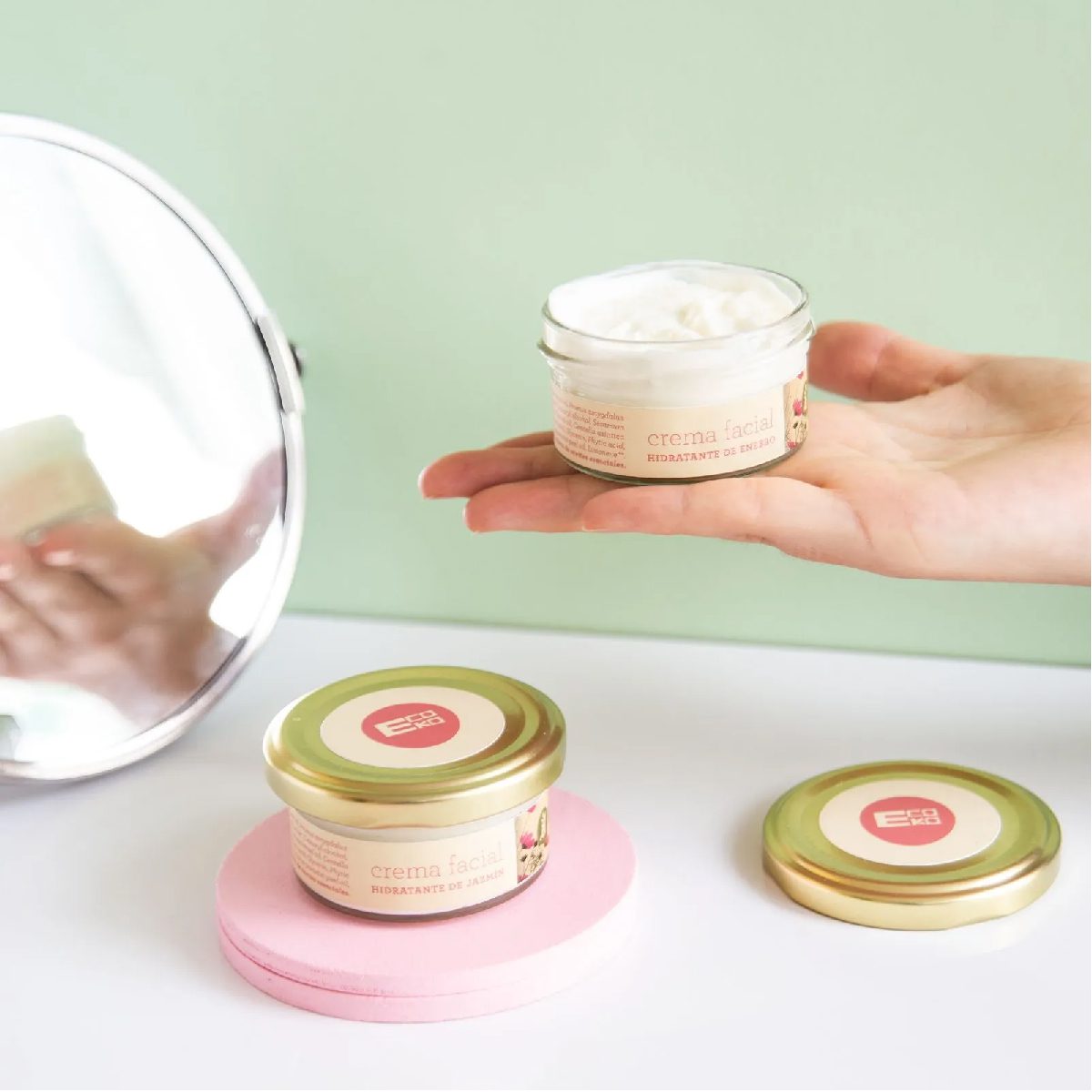 Crema facial hidratante esencia jazmín. By ECOEKO - Imagen 2